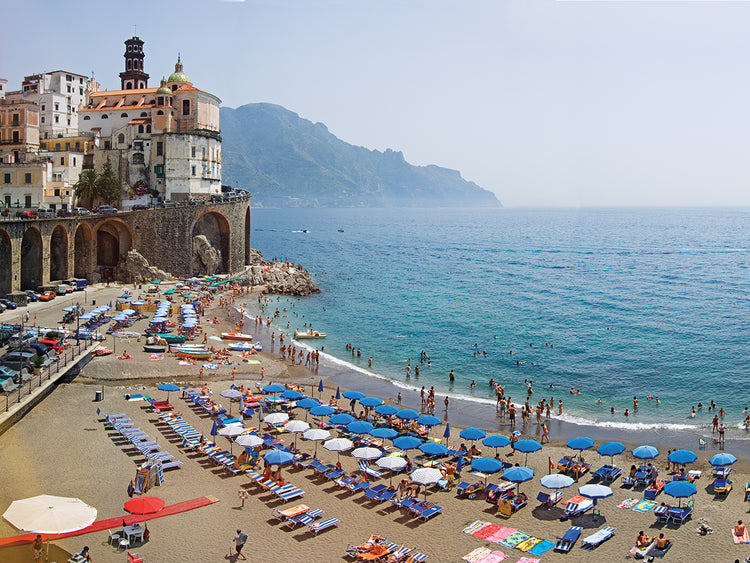 A lo largo de la costa de Amalfi, Italia Lienzo