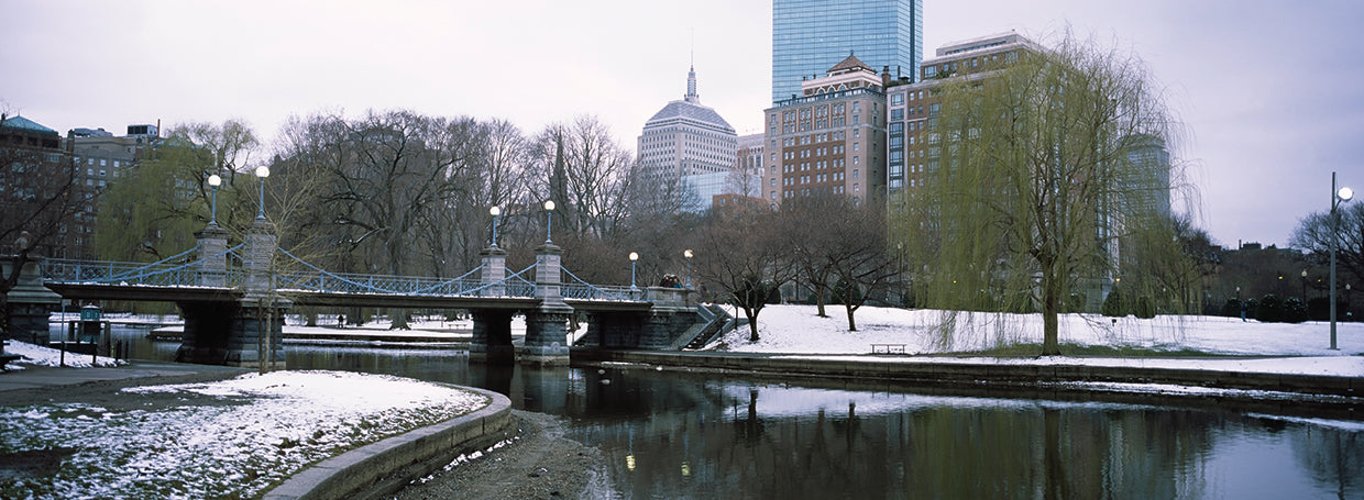Derretimiento de nieve en Boston Public Garden Lienzo