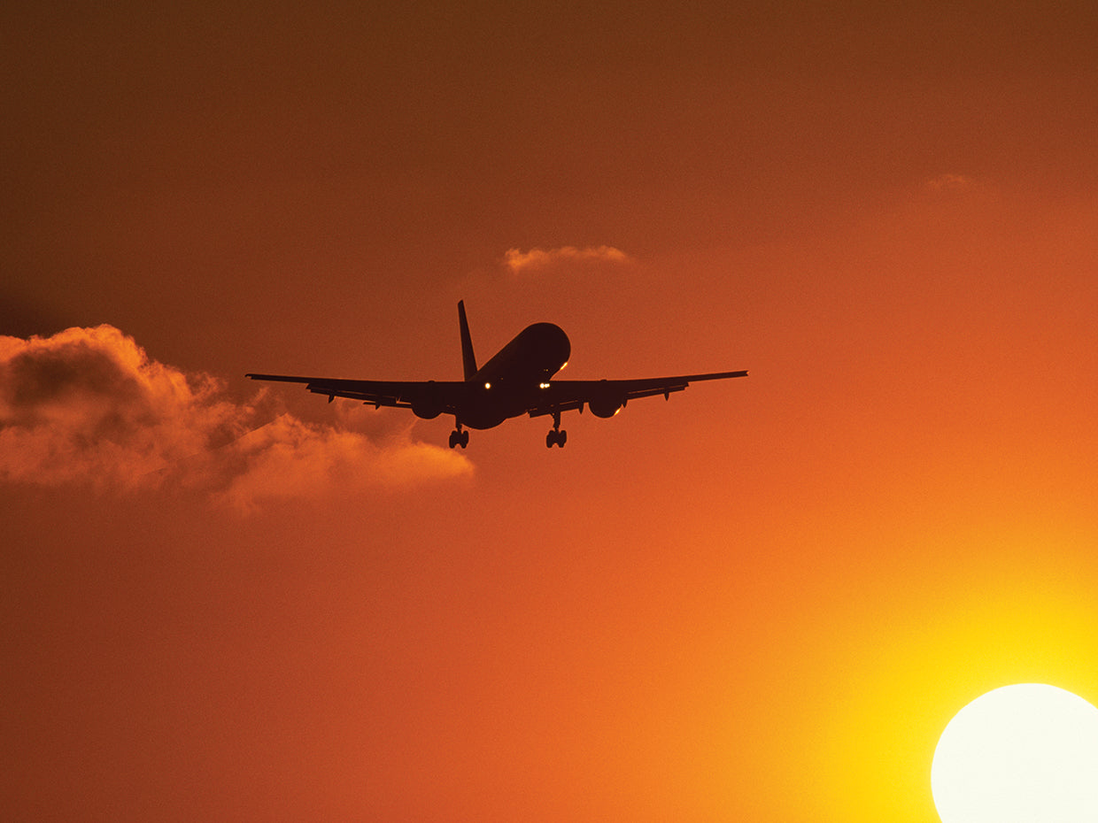 Airliner in Golden Sunset