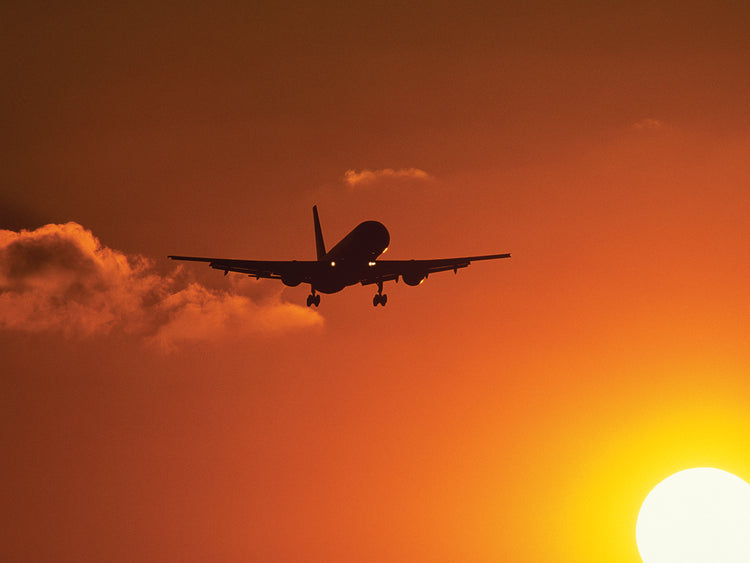 Airliner in Golden Sunset