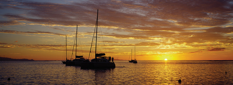 Sailboats at Sunset, Tahiti