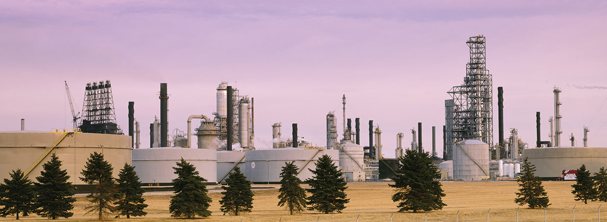 Trees and Oil Refinery