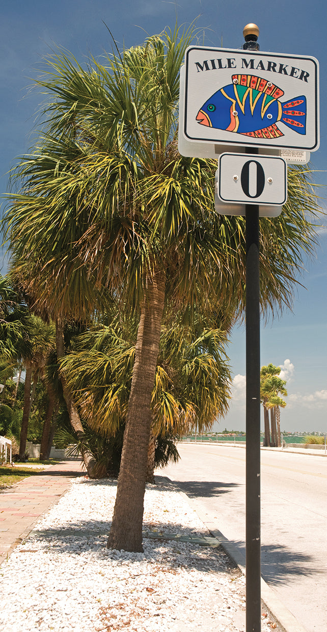 Mile marker, Tampa Bay, Florida