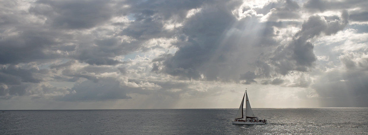 Sailboat in the sea, Negril, Jamaica