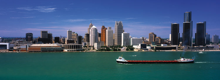 Skyline frente al mar de Detriot Lienzo