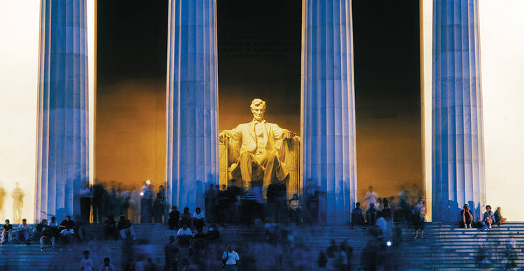 Turistas en Lincoln Memorial Lienzo