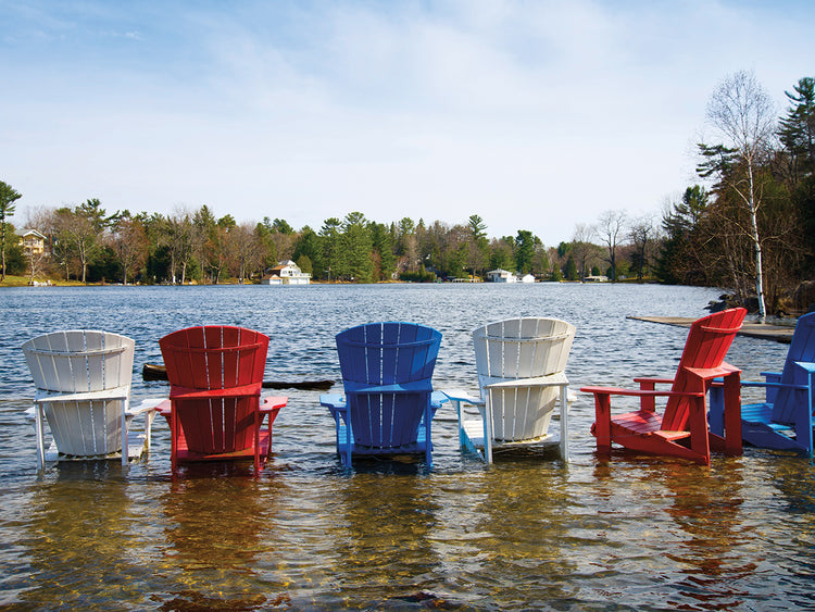 Sillas Adirondack sumergidas Lienzo