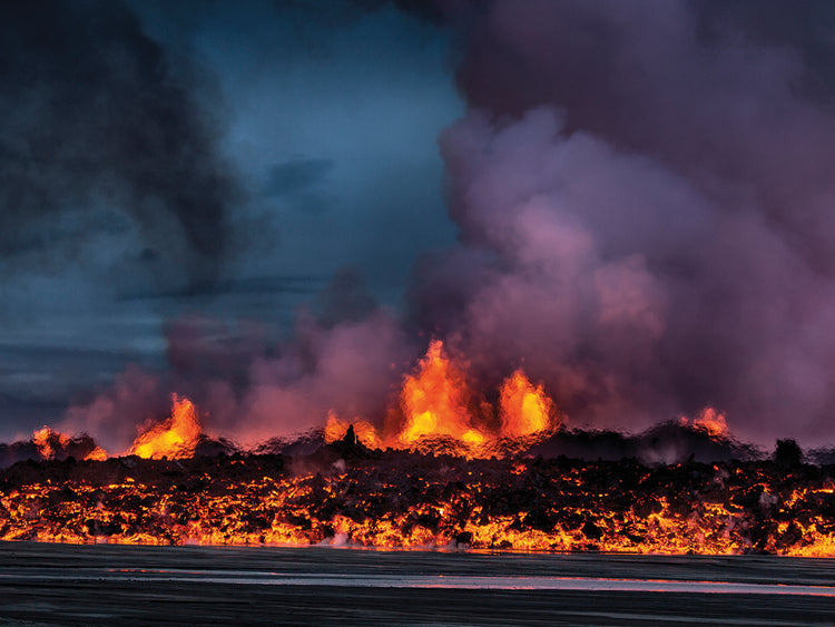 Erupción de la fisura de Holuhraun Lienzo