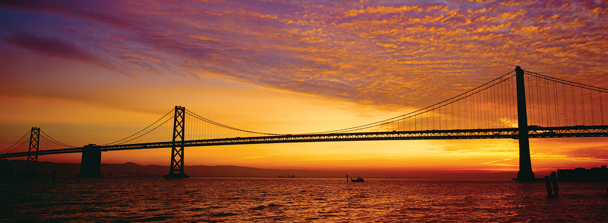Puente de la bahía al amanecer Lienzo