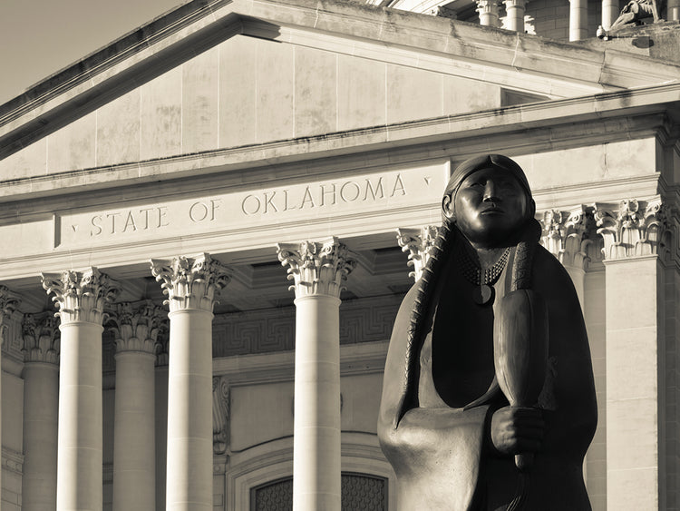 Escultura del capitolio del estado de Oklahoma Lienzo