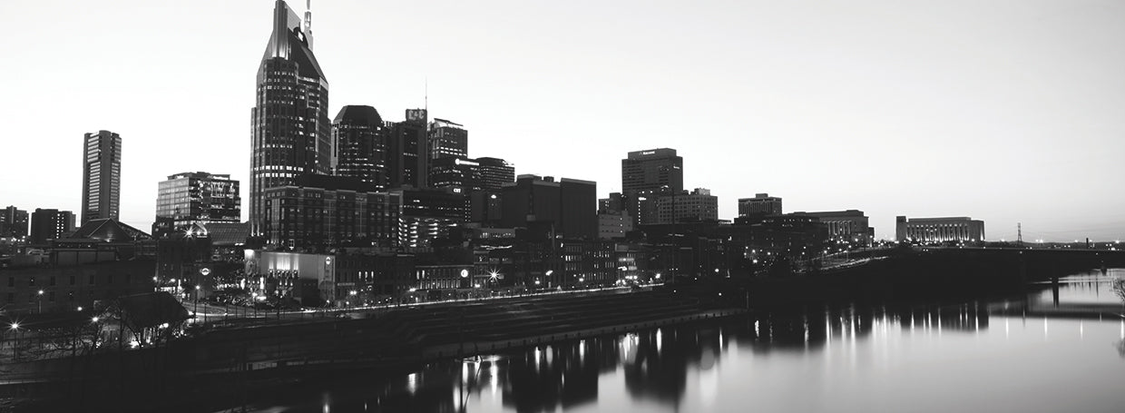Nashville en blanco y negro Lienzo
