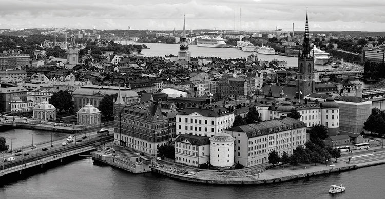 Estocolmo, Suecia en monocromo Lienzo
