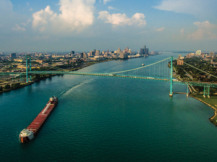Ambassador Bridge en Detroit Lienzo
