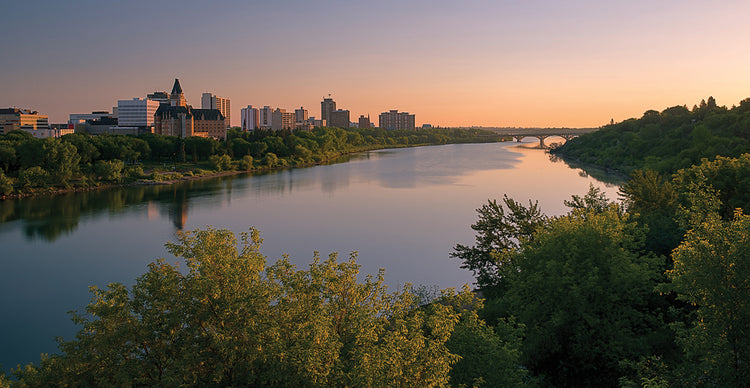 Amanecer sobre Saskatoon Lienzo
