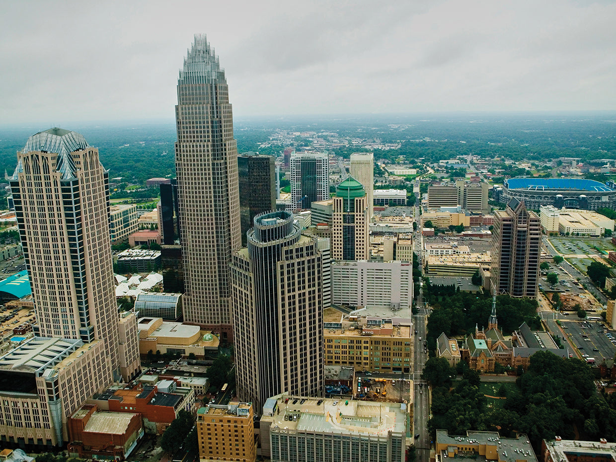Charlotte From Above Wall Art by Panoramic Images | Fine Art Canvas