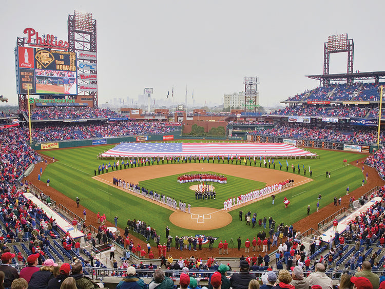 Ceremonia del día de apertura de Phillies Lienzo