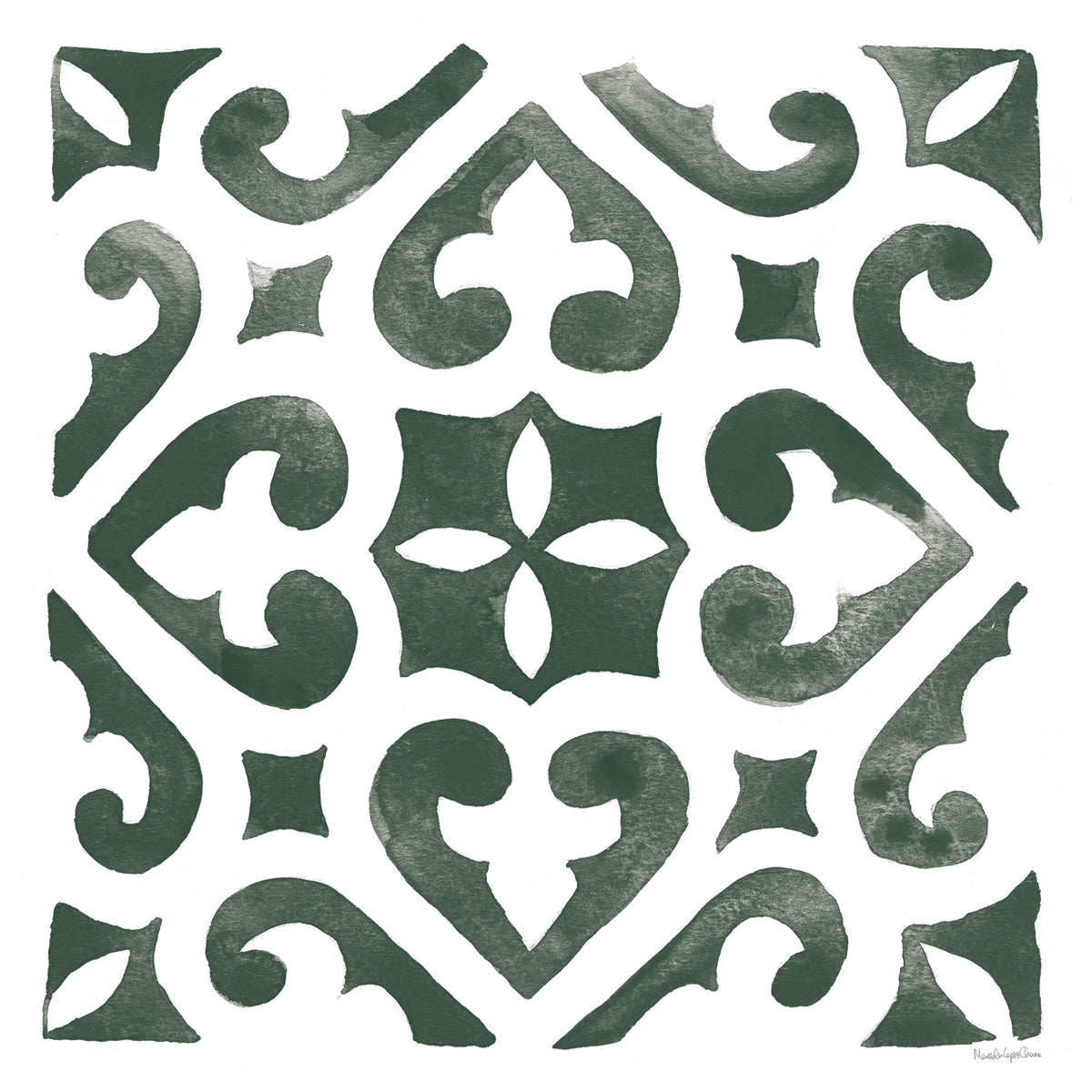 Andalusian Tile I Pine Green