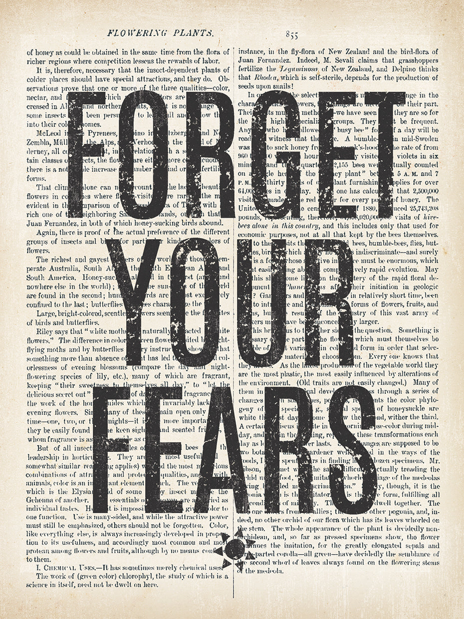 Forget Your Fears Newsprint
