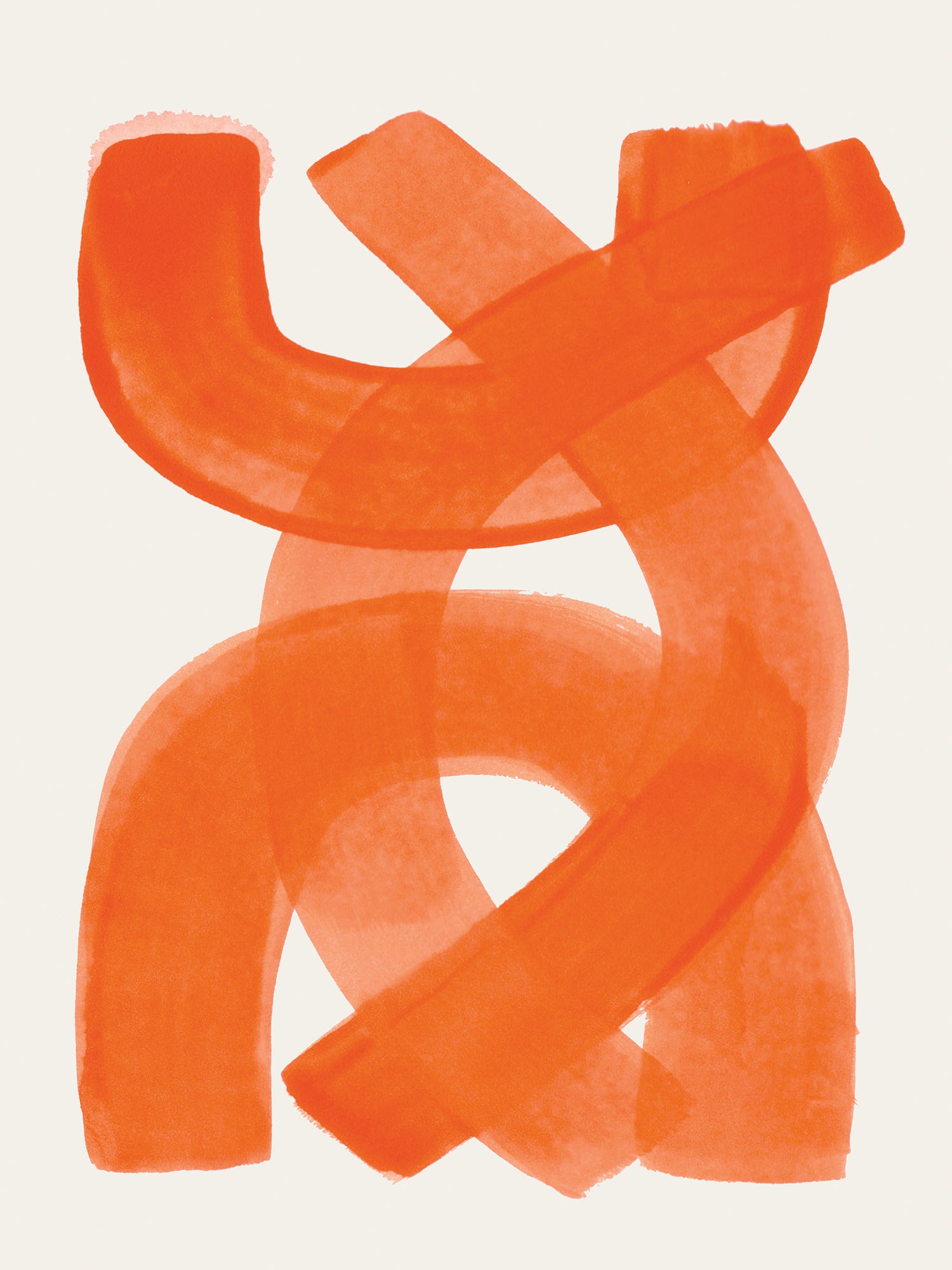 Orange Brush Strokes