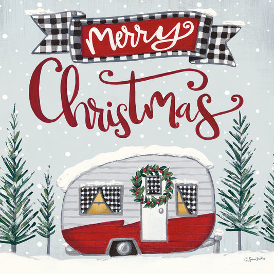 Merry Christmas Camper Canvas Print