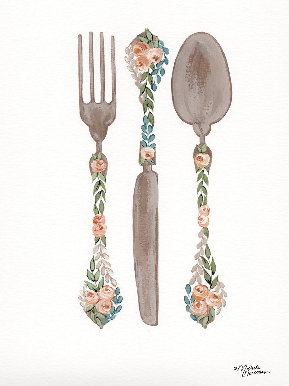 Floral Flatwear
