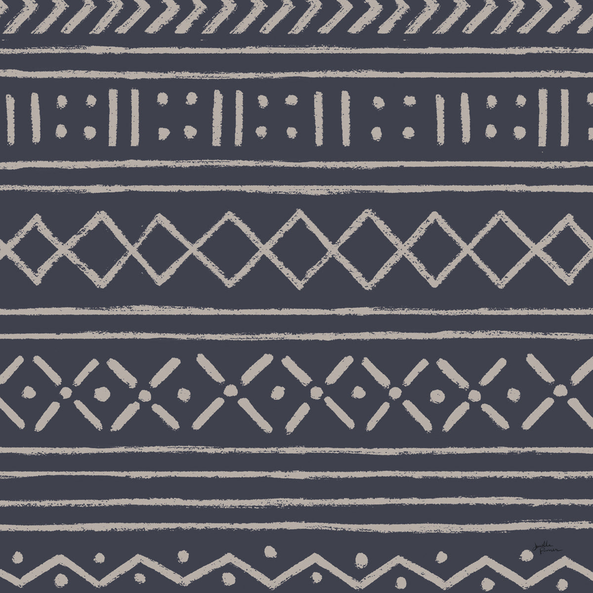 Jungle Love Pattern V Blue Sq I