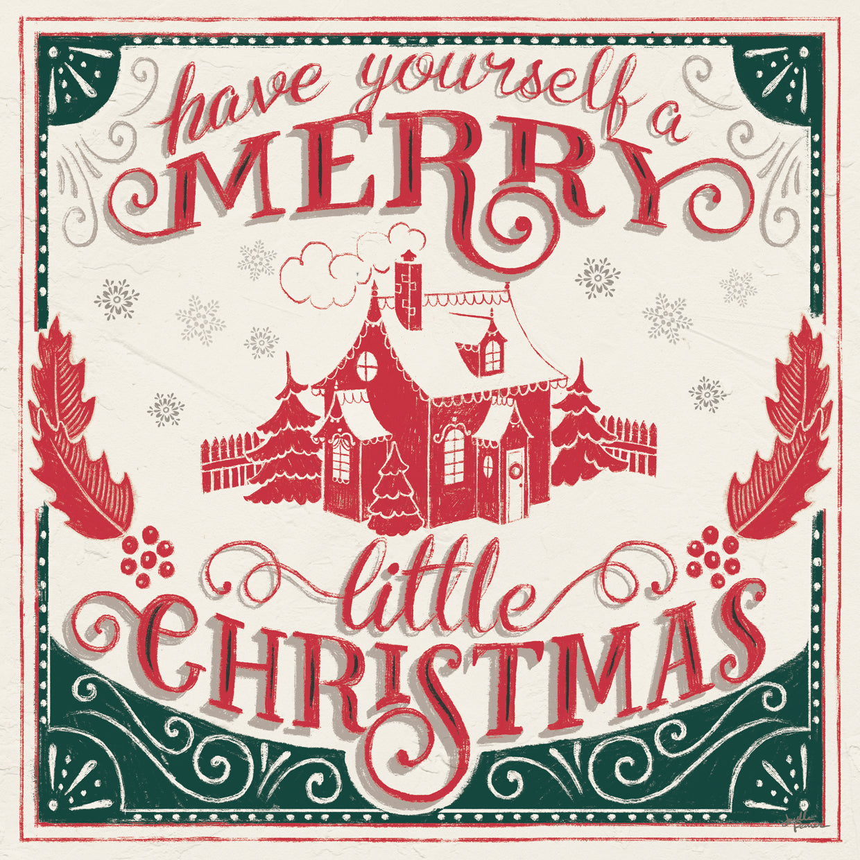 Merry Little Christmas V Green