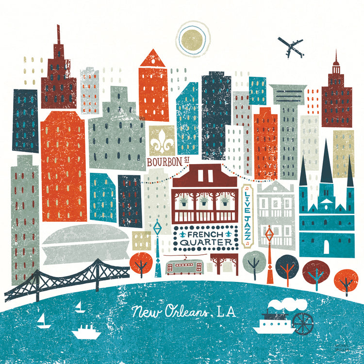 Colorful New Orleans Teal
