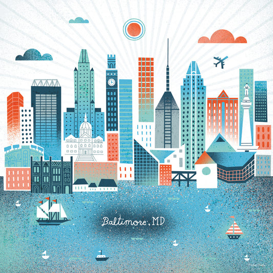 Baltimore Skyline Canvas Print