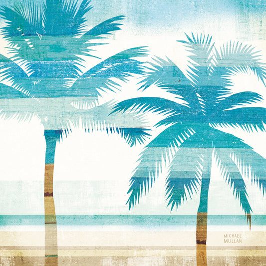 Beachscape Palms III Canvas Print