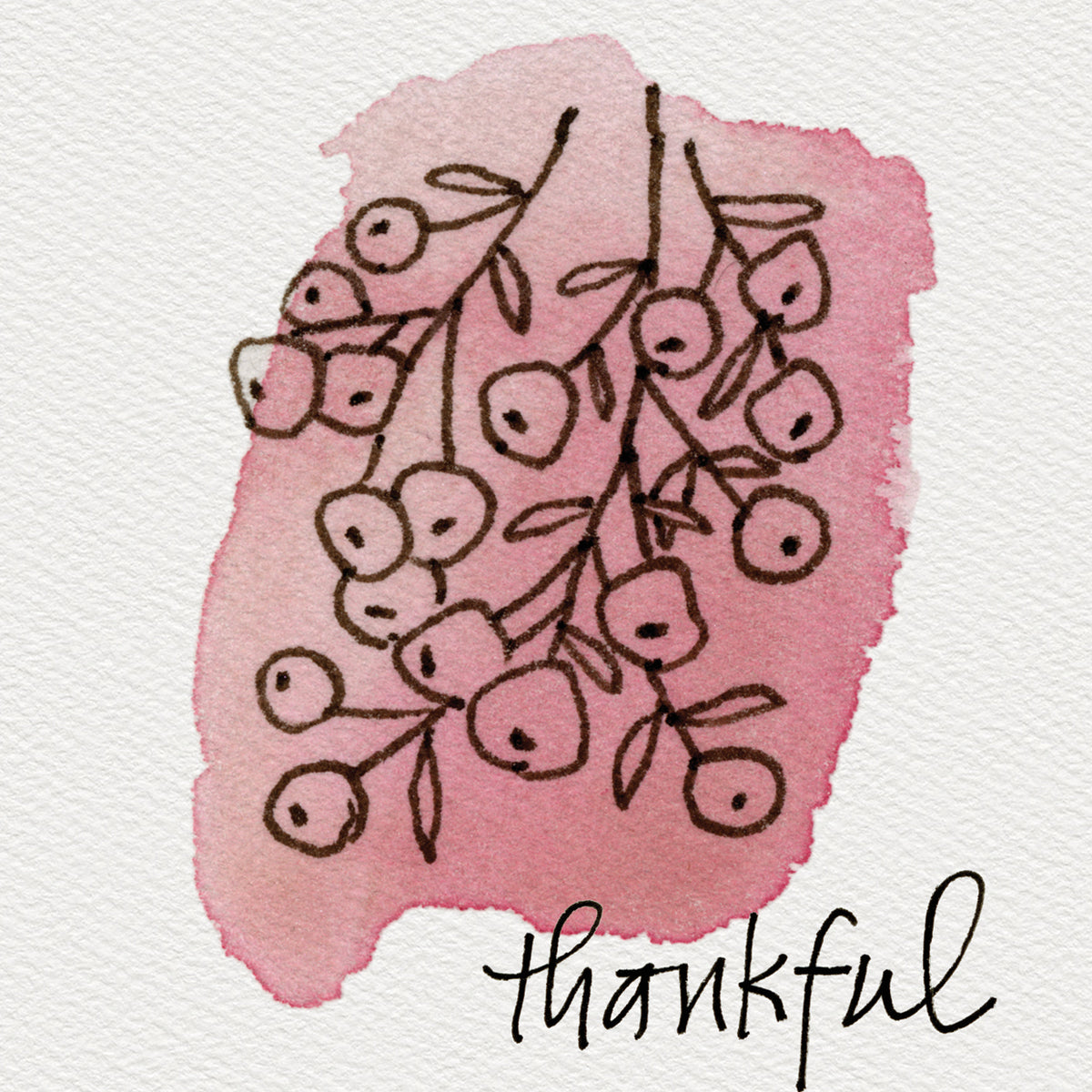 Floral Doodles Thankful
