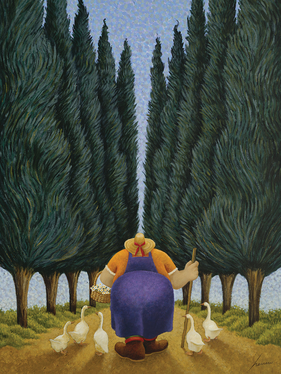 Cypress and Geese