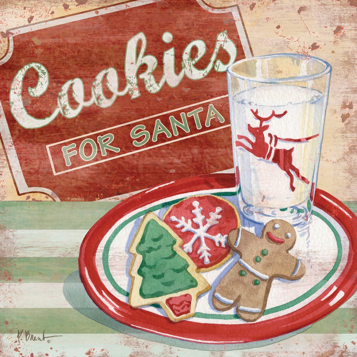 Galletas de golosinas navideñas Lienzo