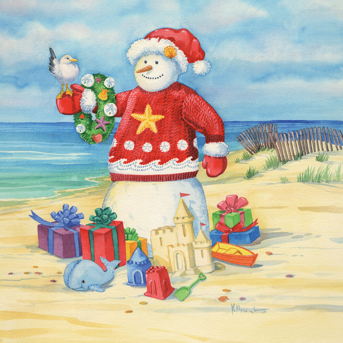 Coastal Snowman
