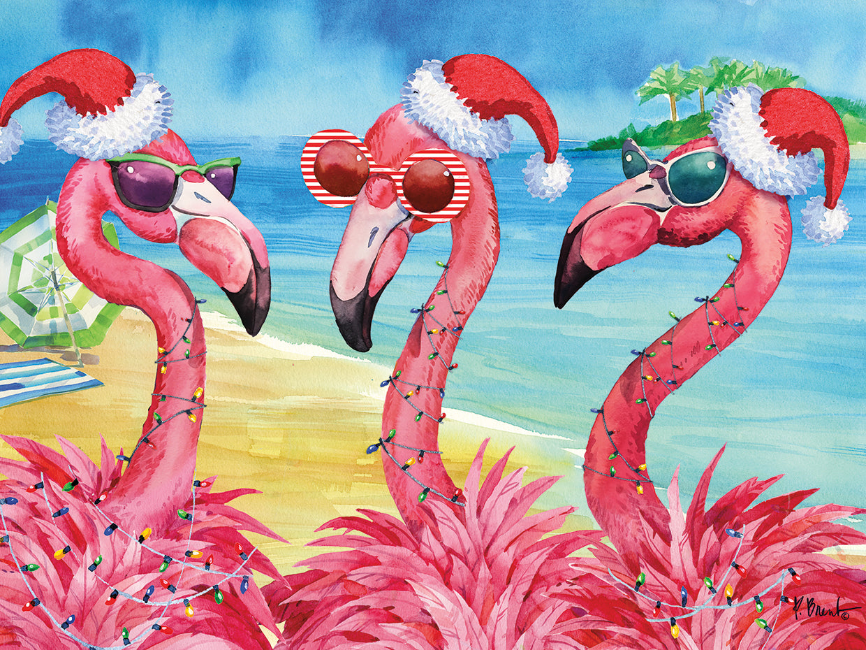 Holiday Flamingo Girlfriends Horizontal
