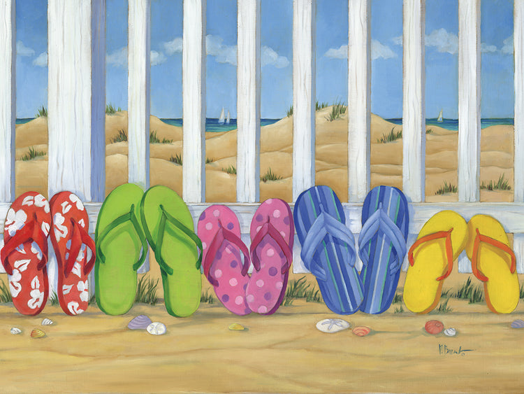 Playa Flip Flop Lienzo