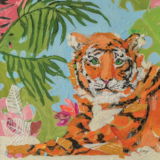 Tiger at Rest Crop Canvas Print