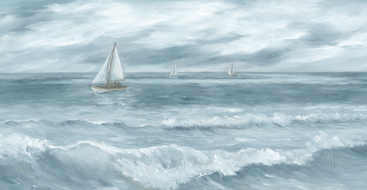 Three Sailboats Canvas Print