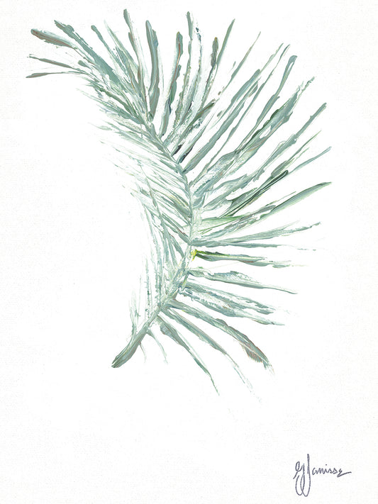 Palm Frond Viridescent Canvas Print