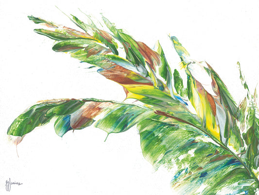 Palm Leaves Vivid Canvas Print