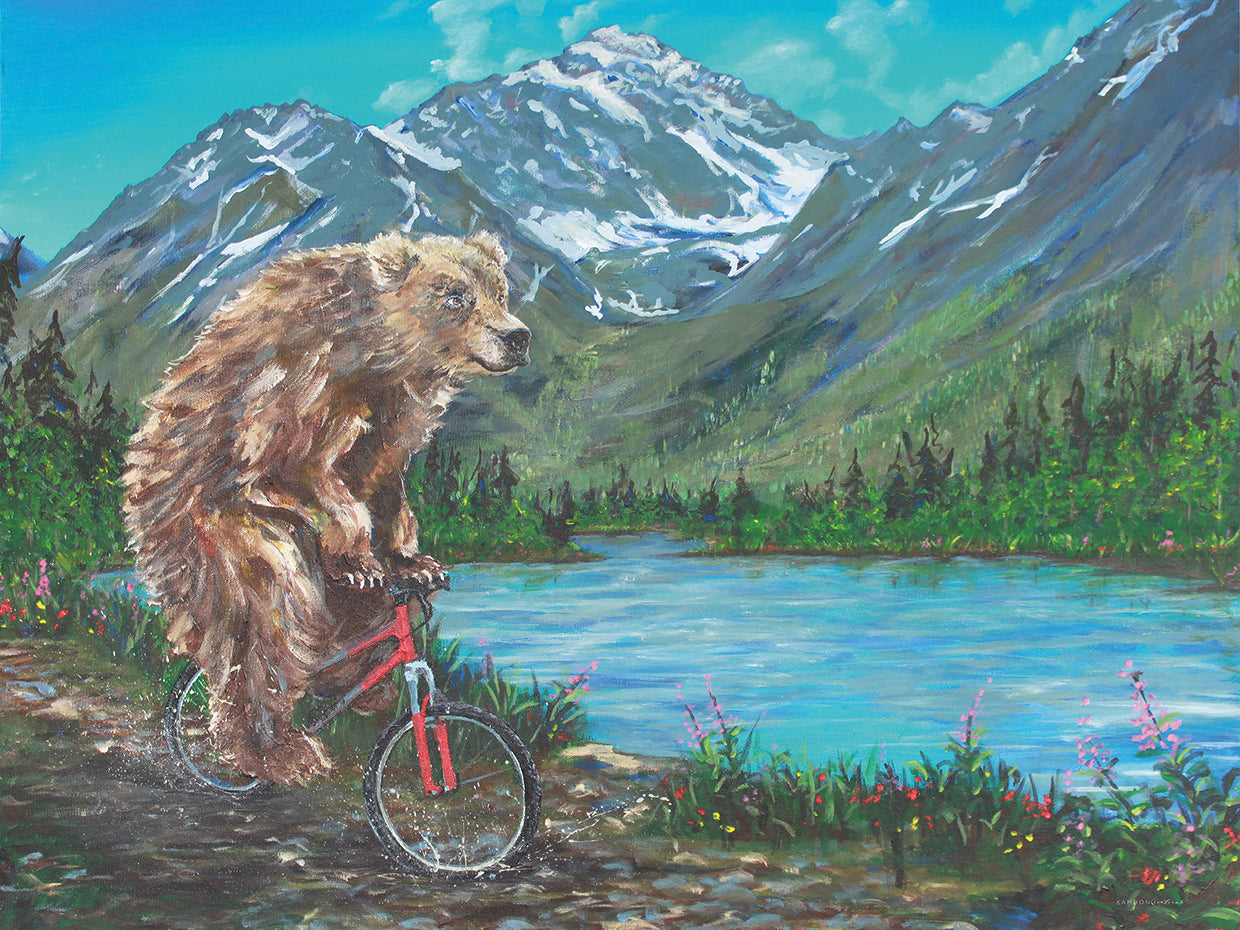 Ciclismo de montaña Lienzo