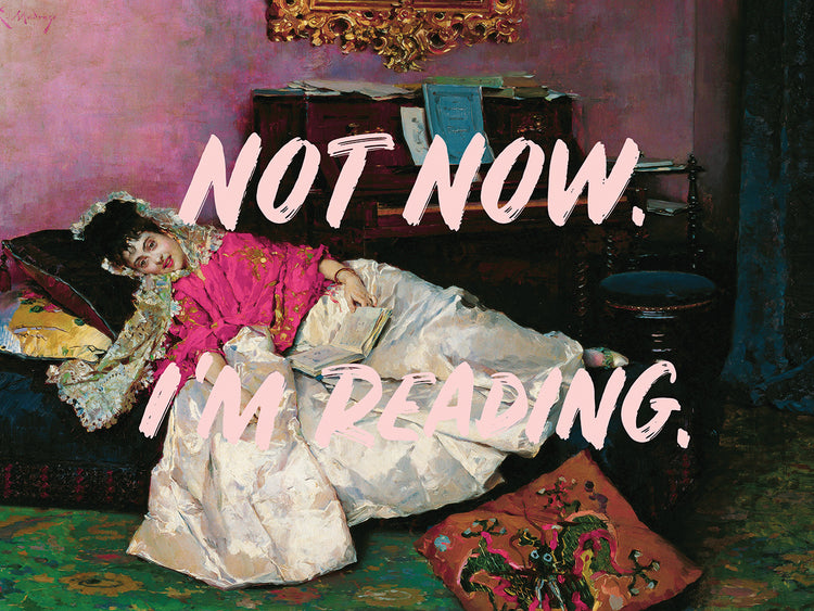 Not Now Im reading - Pink