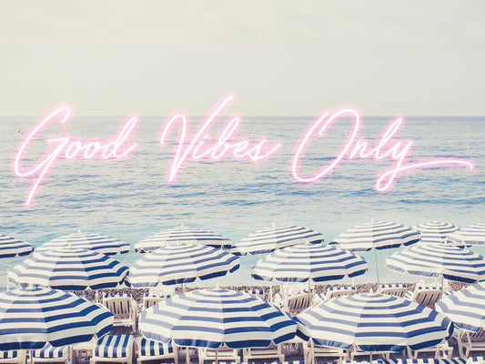 Riviera Good Vibes Only Canvas Print