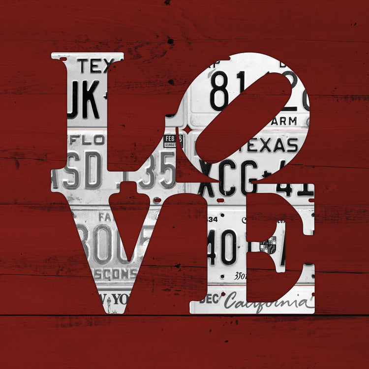 Love Word Art License Plates