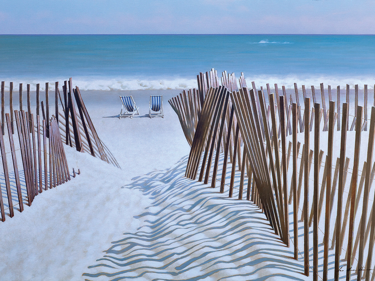 02 Snow Fence with Two Chairs