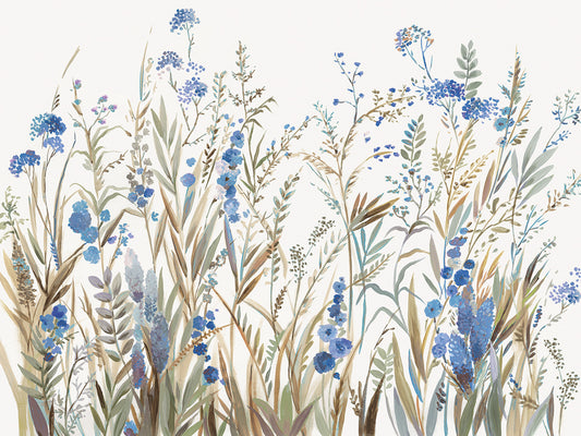 Field of Wild Blue Flowers Canvas Print