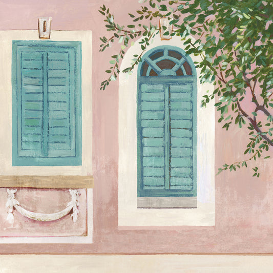 Arch Blue Window Canvas Print