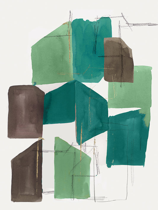 Green Blocks II Canvas Print
