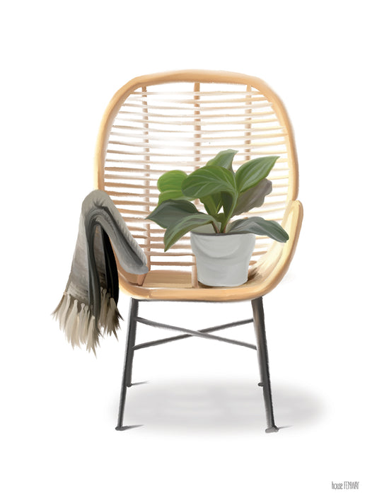 Plant Lover Boho Chair Canvas Print