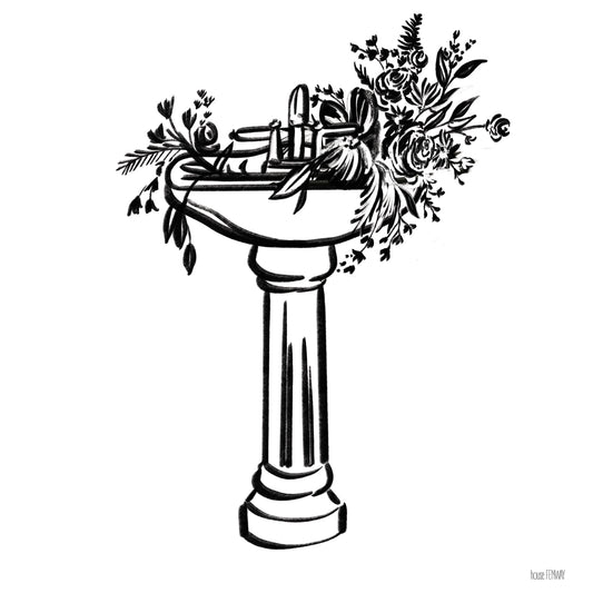 Vintage Floral Sink